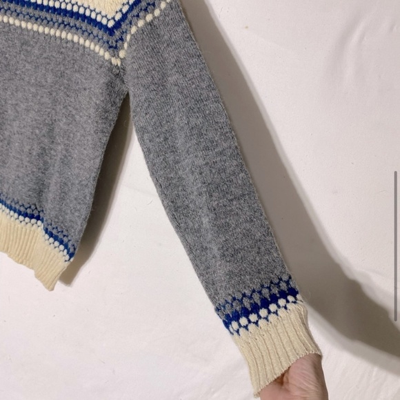 Vintage Norvyk Textured Knit Wool Crew Neck Sweater M - Picture 6 of 14